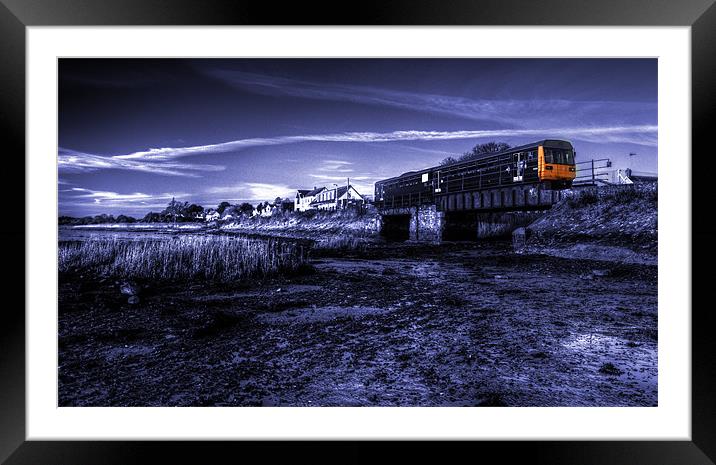 Exton in Blue Framed Mounted Print by Rob Hawkins