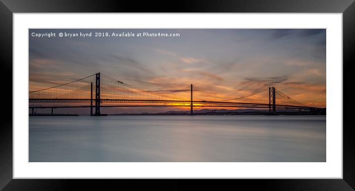 Road Bridges at Sunset  Framed Mounted Print by bryan hynd