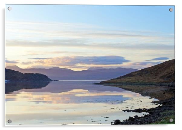  Loch a'Choire sunrise                             Acrylic by Anthony Kellaway