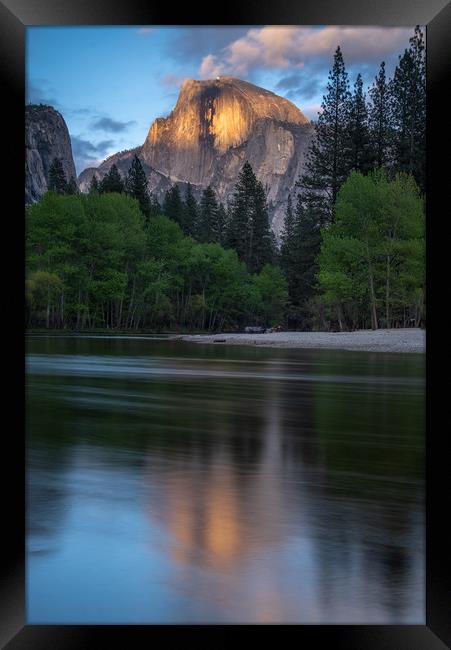 Half Dome at Sunset Framed Print by Bob Small
