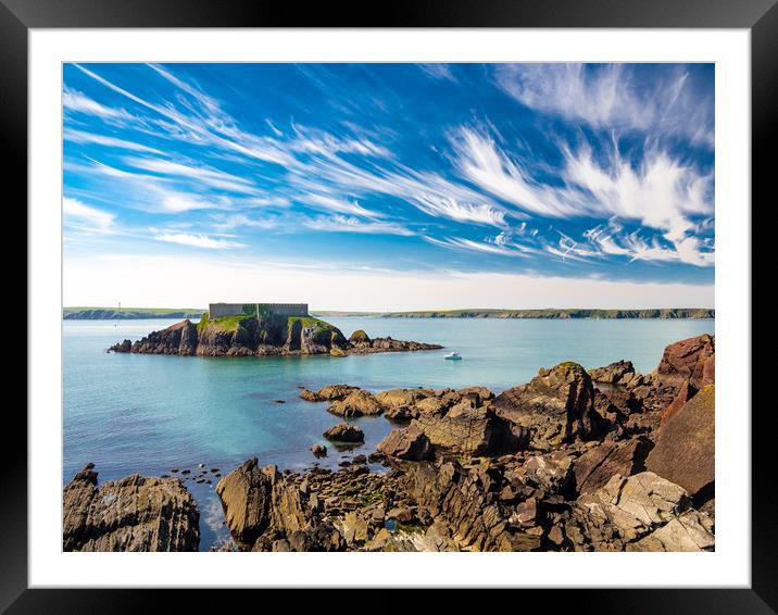Thorn Island, Angle Pembrokeshire. Framed Mounted Print by Colin Allen