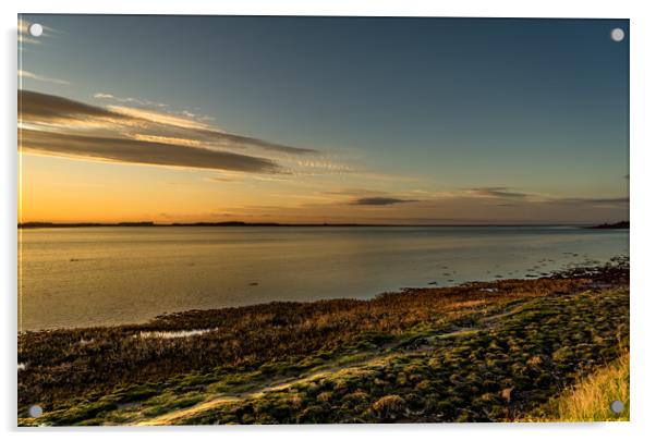 The Bay at Sundown Acrylic by Naylor's Photography