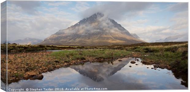 Clearing clouds in Glencoe Canvas Print by Stephen Taylor