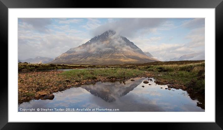 Clearing clouds in Glencoe Framed Mounted Print by Stephen Taylor