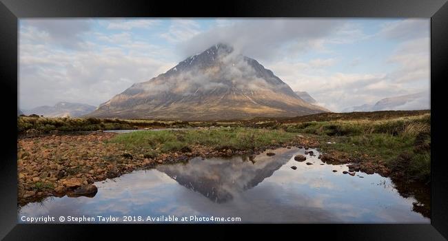 Clearing clouds in Glencoe Framed Print by Stephen Taylor