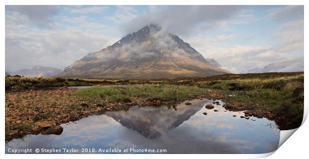 Clearing clouds in Glencoe Print by Stephen Taylor