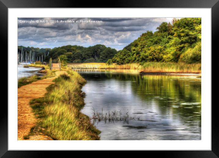 Hamble River HDR Framed Mounted Print by Art G