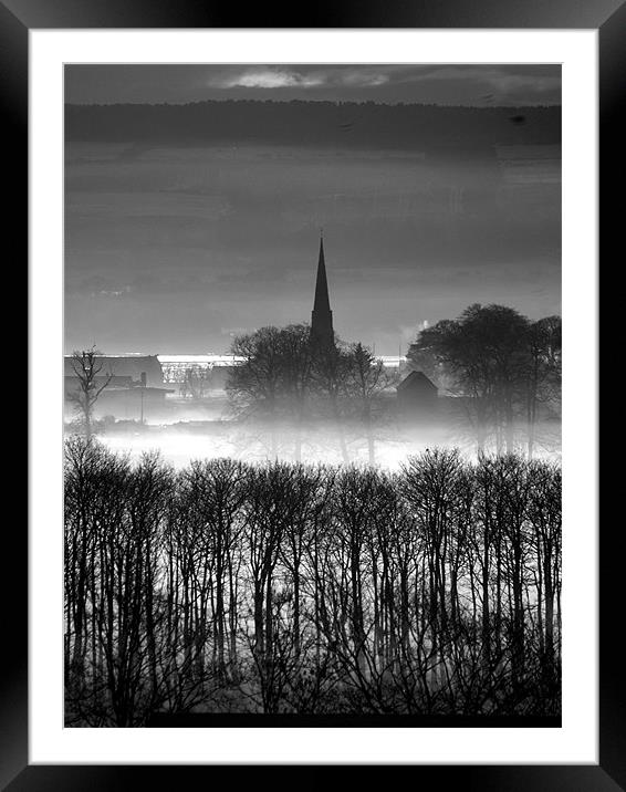 Fogged Spire Framed Mounted Print by james sanderson