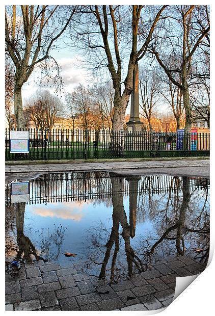 Obelisk Reflections Print by Karen Martin