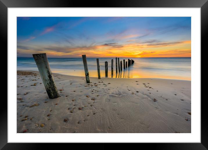 Sunset at Seaford Adelaide SA Framed Mounted Print by Michael Brookes