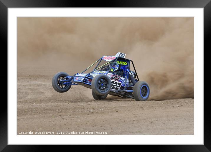 Kicking up some dust. Framed Mounted Print by Jack Byers