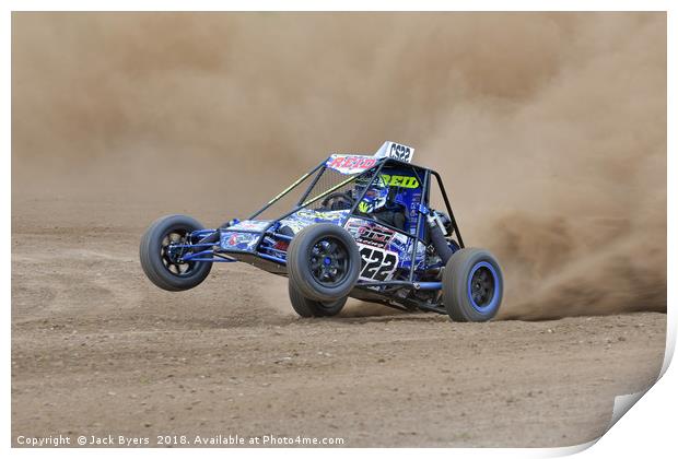 Kicking up some dust. Print by Jack Byers