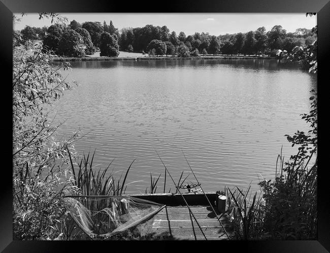 Waiting for the Fish Framed Print by Penny Martin