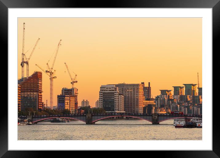 London at sunrise  Framed Mounted Print by chris smith