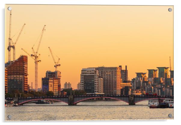 London at sunrise  Acrylic by chris smith