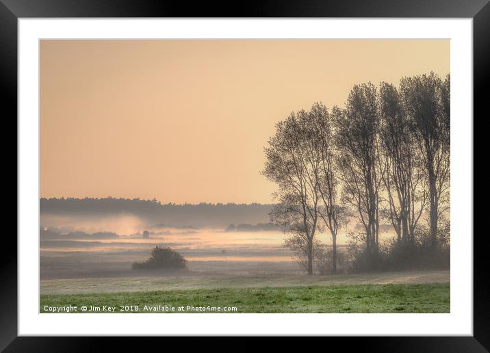 Morning Mist at Holkham Norfolk Framed Mounted Print by Jim Key