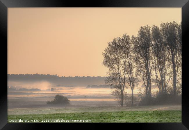 Morning Mist at Holkham Norfolk Framed Print by Jim Key
