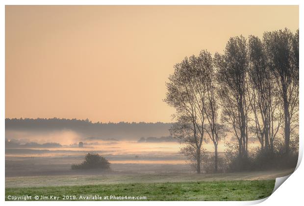 Morning Mist at Holkham Norfolk Print by Jim Key