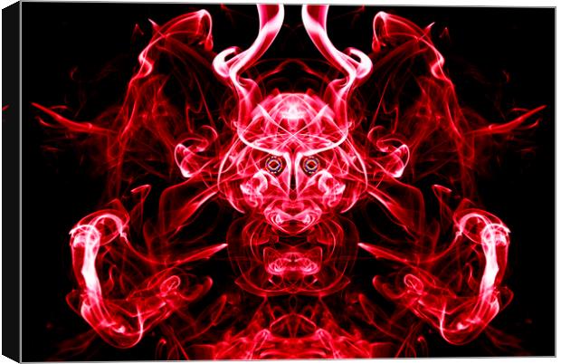 The Red Warrior Awakens Canvas Print by Steve Purnell