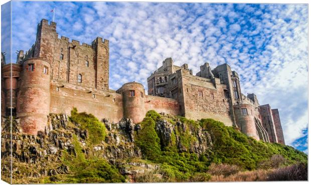 A different view of Bamburgh Castle Canvas Print by Naylor's Photography