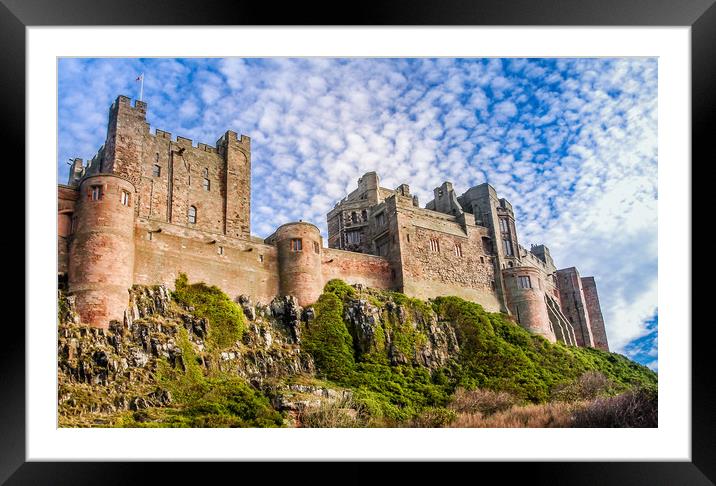 A different view of Bamburgh Castle Framed Mounted Print by Naylor's Photography