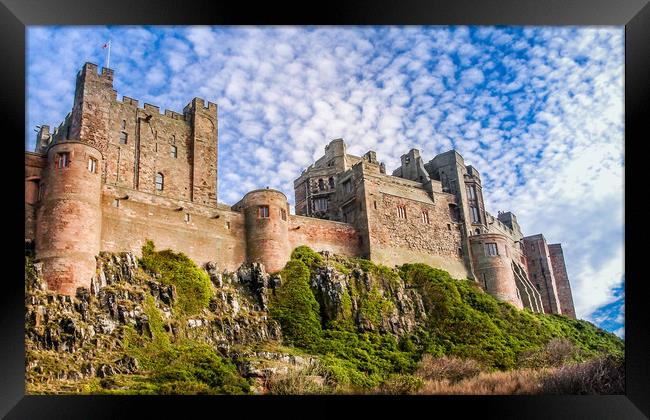 A different view of Bamburgh Castle Framed Print by Naylor's Photography