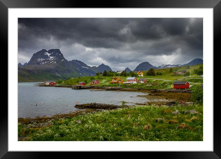 Lofoten in Norge Framed Mounted Print by Hamperium Photography
