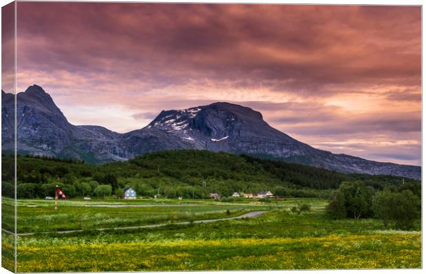 Sunset in Norway Canvas Print by Hamperium Photography