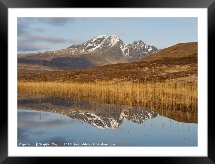 Blaven Framed Mounted Print by Stephen Taylor