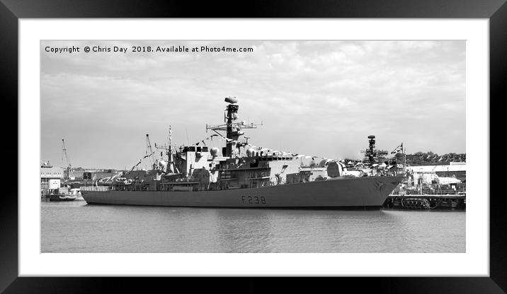 HMS Northumberland  Framed Mounted Print by Chris Day