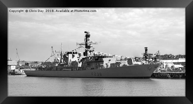 HMS Northumberland  Framed Print by Chris Day