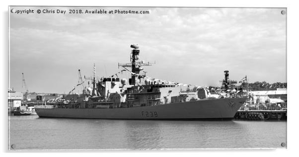 HMS Northumberland  Acrylic by Chris Day