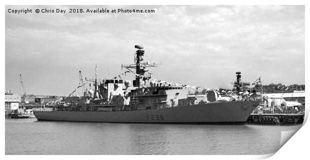 HMS Northumberland  Print by Chris Day