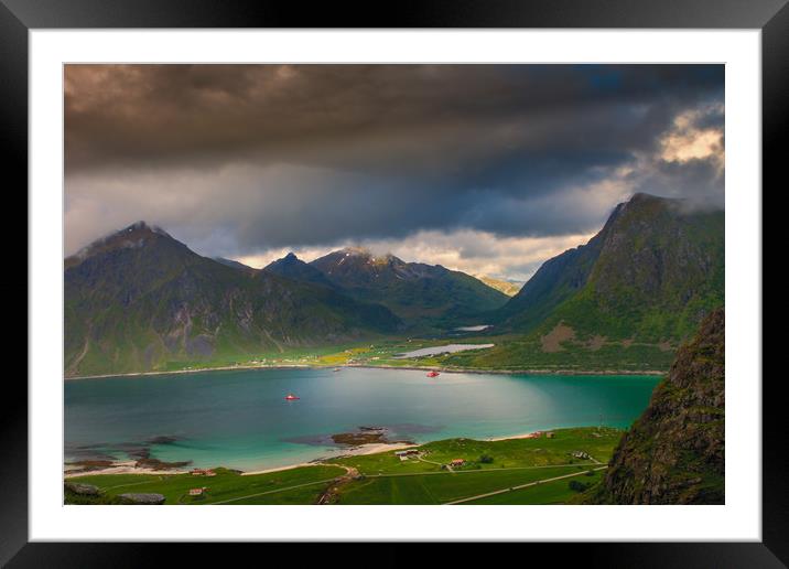 Hiking on the Lofoten Framed Mounted Print by Hamperium Photography