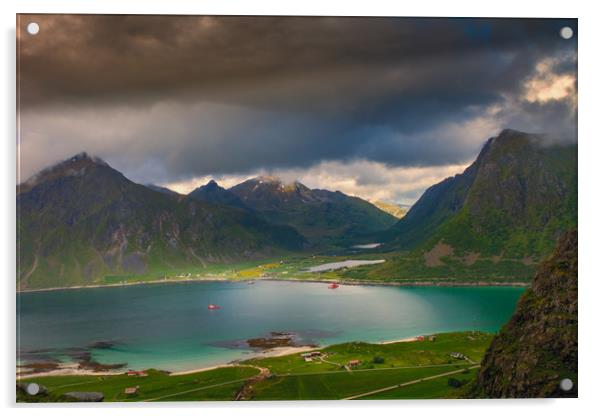 Hiking on the Lofoten Acrylic by Hamperium Photography