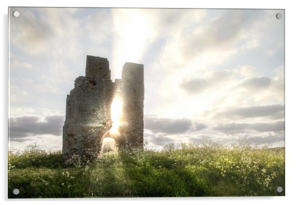Bawsey church ruin with etherreal sunlight in Norf Acrylic by Simon Bratt LRPS