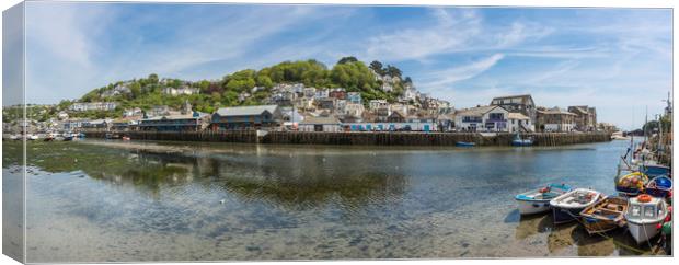 East Looe  across Estuary from West Looe Canvas Print by Maggie McCall