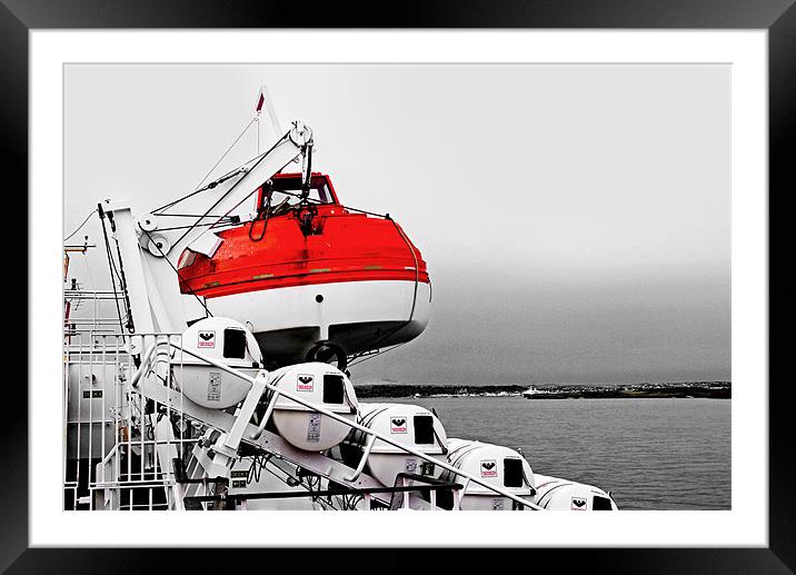Lifeboats At The Ready Framed Mounted Print by Jacqi Elmslie