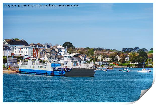 Torpoint ferry Plym II Print by Chris Day