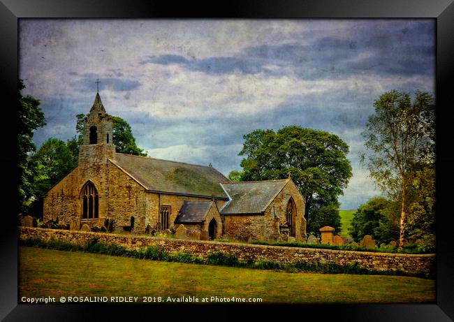 "St.Cuthbert's Church Elsdon" Framed Print by ROS RIDLEY