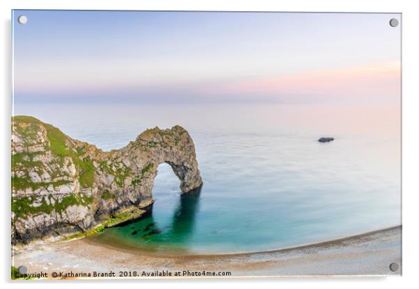 Calming sunset at Durdle Door, Dorset Acrylic by KB Photo