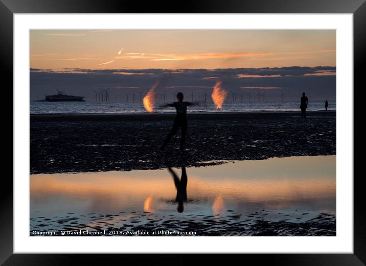Anthony Gormley's Another Place  Framed Mounted Print by David Chennell