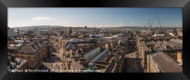 Newcastle from Above Framed Print by Ray Pritchard