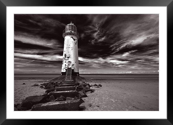 Talacre Lighthouse 3 Framed Mounted Print by colin ashworth