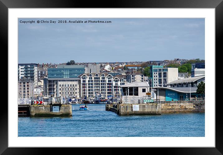 Sutton Harbour Plymouth Framed Mounted Print by Chris Day