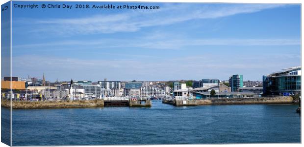 Sutton Harbour Plymouth  Canvas Print by Chris Day
