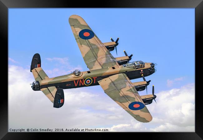 Avro Lancaster B.1 PA474 VN-T "Leader" Framed Print by Colin Smedley