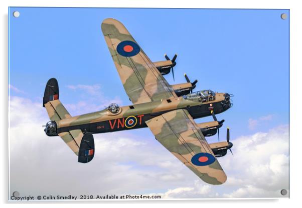 Avro Lancaster B.1 PA474 VN-T "Leader" Acrylic by Colin Smedley