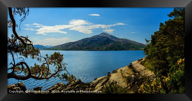 A view of Loch Alsh and Sgurr na Coinnich. Framed Print by Richard Smith