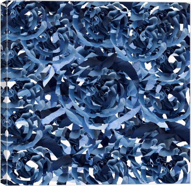 Abstract blue pattern  Canvas Print by Larisa Siverina
